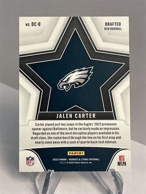 Panini Rookies Stars Draft Class Orange Dc Jalen Carter