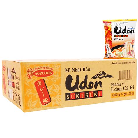 Mì Udon Sưkisưki vị cà ri thùng 24 gói x 79g – Chuỗi Tạp Hóa Việt ...