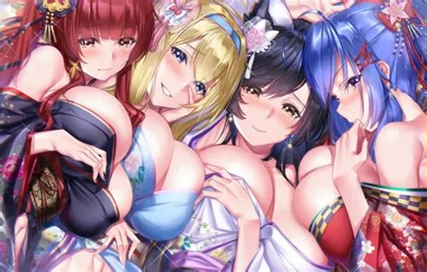 Wallpaper Girl Sexy Boobs Anime Beautiful Pretty Redhead Brunette For Mobile And Desktop