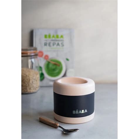 Beaba - Medium, Pembe-Mavi 500 Ml Paslanmaz Çelik Yiyecek Termosu | hipicon