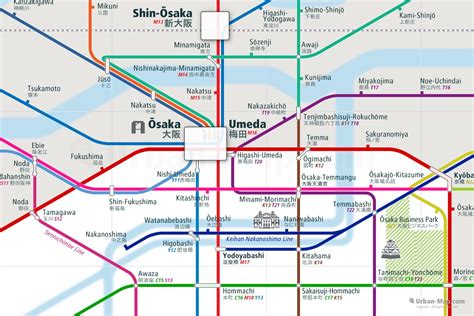 osaka rail map city train route map  offline travel guide