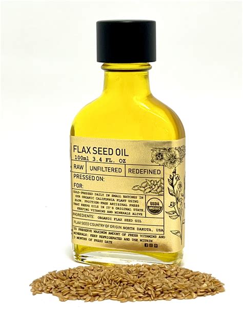 Fresh Raw Cold Pressed Organic Flax Seed Oil Oilury