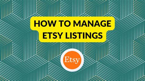 How To Manage Etsy Listings Thrive On Etsy