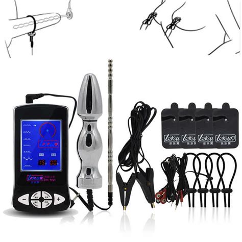 Kit De Pulso De Choque Eléctrico Vibrador Anal Electro Catéter Uretral Estimular Masaje Corporal