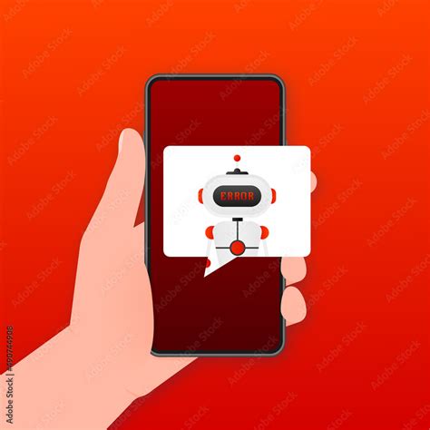 Error Chatbot Glyph Icon Silhouette Symbol Talkbot With Error In