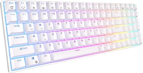 Royal Kludge RK100 RGB Blue Switch 96% White Wireless Mechanical ...