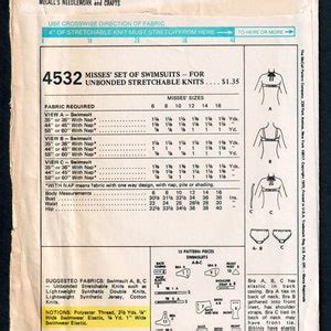 S Swimwear Pattern Bralette Halter Or Bandeau Bikini Top Bottoms