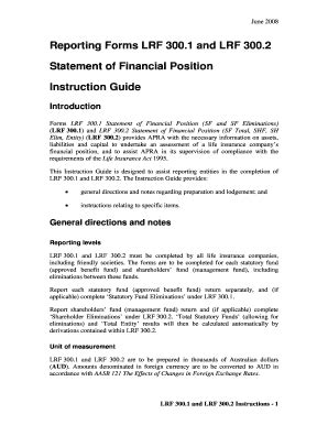 Fillable Online Apra Gov Reporting Form LRF 300 Australian Prudential