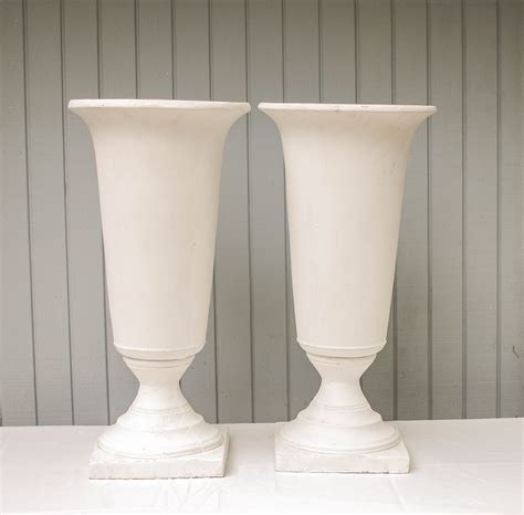 White Ceramic Tall Floor Vases 2 Available Tall Floor Vases Floral