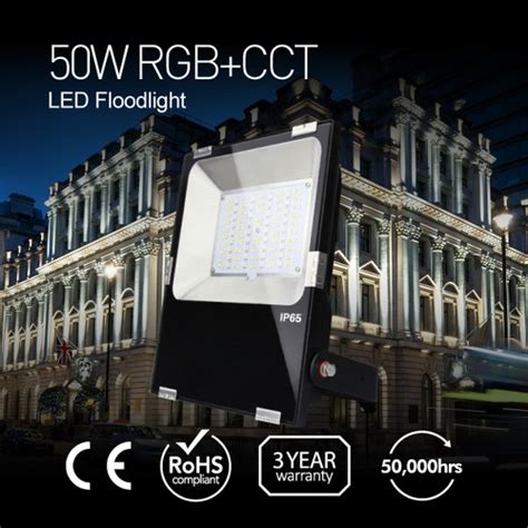 FUTT02 Outdoor 50W RGB CCT LED Floodlight RiteLED