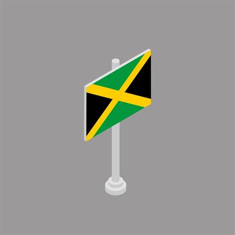 Ilustra O Do Modelo De Bandeira Da Jamaica Vetor Premium