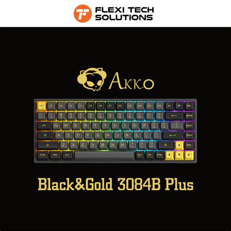 Akko Black Gold B Plus Multi Mode Wireless Hot Swap Keyboard Flexi Tech