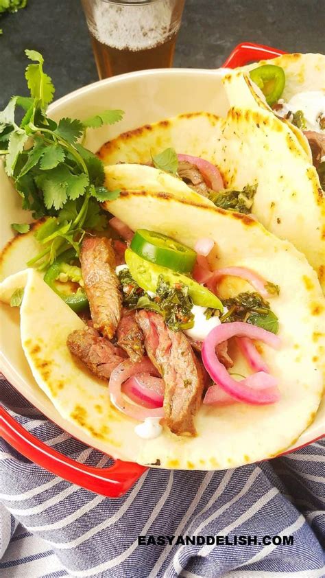 Carne Asada Tacos With Marinated Skirt Steak Recipe Easy And Delish