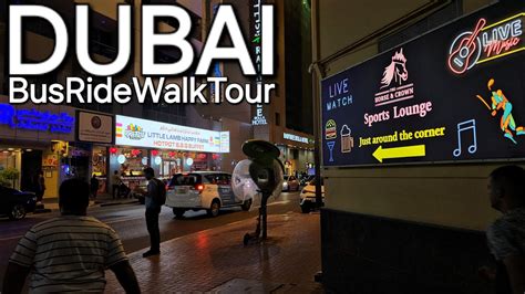 9pm Dubai Bus Ride Walk Jumeirah Beach Rd To Burjuman Via AL RAFFA