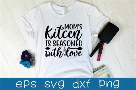 Moms Kitcen Is Seasoned With Love Svg Graphic By Bdb Graphics