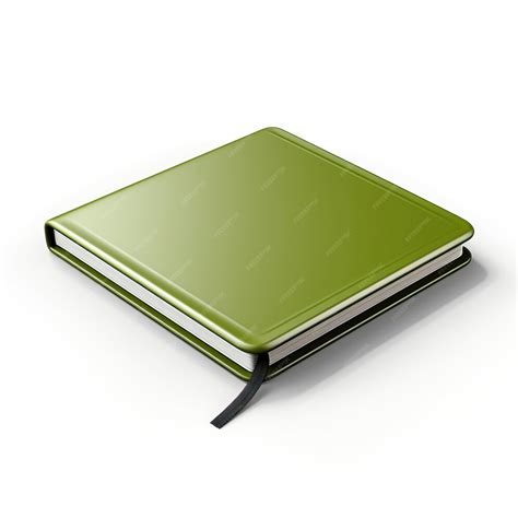 Зеленый цвет Ноутбук 3D вектор белый фон изолирован | Премиум AI ...