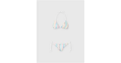 Missoni Classic Bikini With Zig Zag Pattern In White Lyst