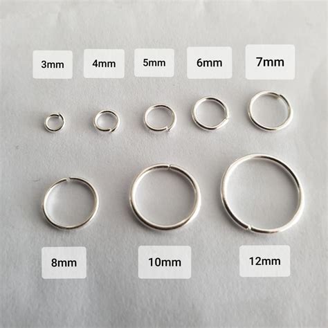 Chrome Silver Jump Rings (available in 3mm, 4mm, 5mm, 6mm, 7mm, 8mm ...