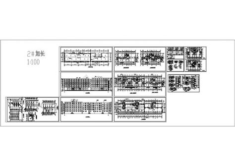 办公楼设计某科技中心办公楼带住宅楼施工cad图住宅小区土木在线