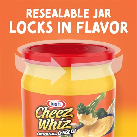 cheez whiz cheese dip  jar original flavor easy dip  oz ebay