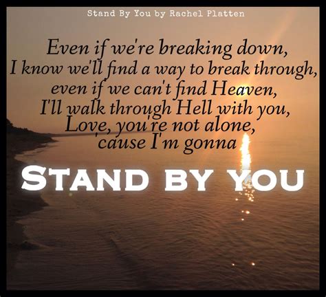 Stand By You By Rachel Platten Song Lyric Quotes Music Lyrics Music