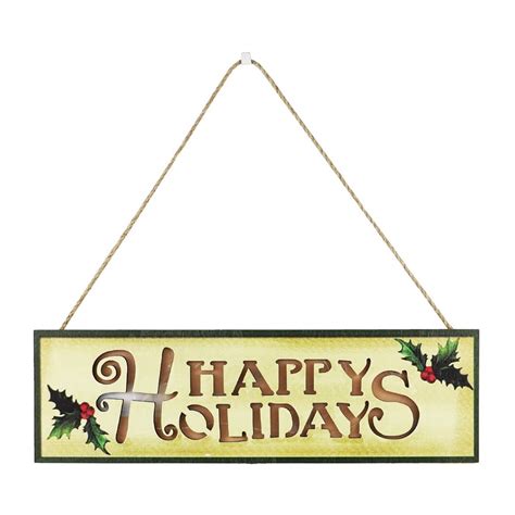 Merry Christmas Wooden Sign With Led Light Up Indoor Outdoor Hanging ...