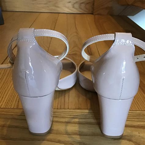 Unisa Nude Patent Leather Peep Toe Shoe New Only Depop