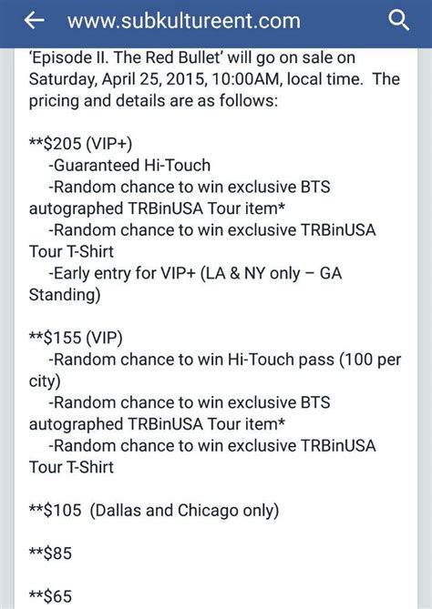 Bts Concert Ticket Prices Jazzy Group Announcement K Pop Amino