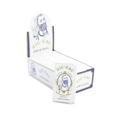 Zig Zag Original White Rolling Papers Single Wide Smoke Cargo