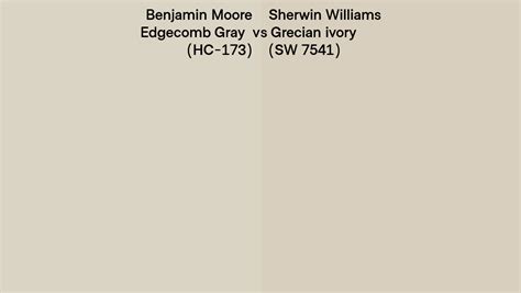 Benjamin Moore Edgecomb Gray Hc 173 Vs Sherwin Williams Grecian Ivory