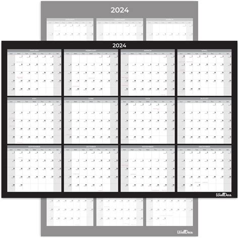 Amazon 24 X 36 SwiftGlimpse 2024 Wall Calendar Erasable Large