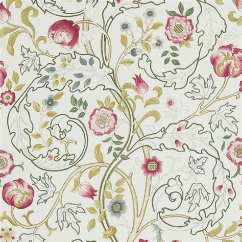 William Morris Fabric Mary Isobel Pinkivory Made To Etsy Canada