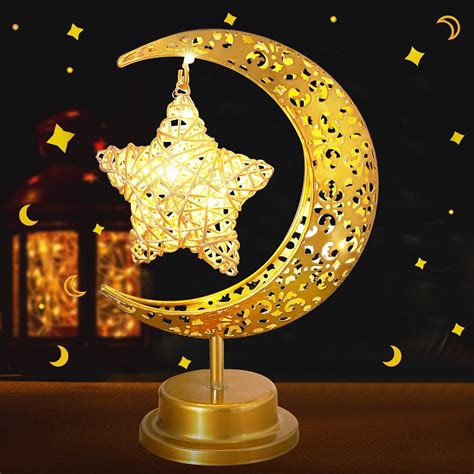 Yoawllty Ramadan Decoration Lights,Warm White Ramadan Lamp for Festival