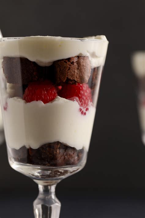 Raspberry Liqueur Brownie Trifles