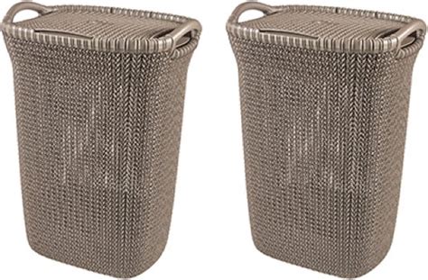 Curver Knit Wasmand Met Deksel L Stuks Harvest Brown Bol