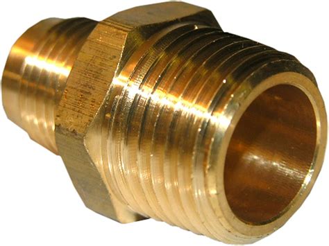 Lasco 17 4833 3 8 Inch Flare By 1 2 Inch Male Pipe Thread Brass Adapter Industrial