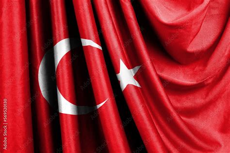 Stock Illustrationen Flag Of Turkey Waving In The Wind Turkish