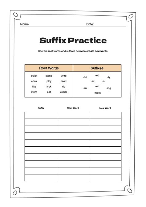 Free Prefix And Suffix Worksheets