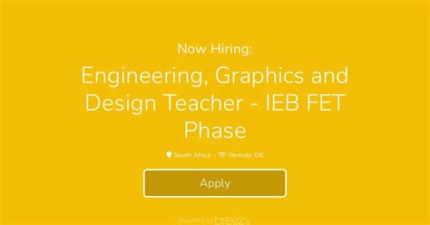 Engineering Graphics And Design Teacher Ieb Fet Phase At Teneo Education