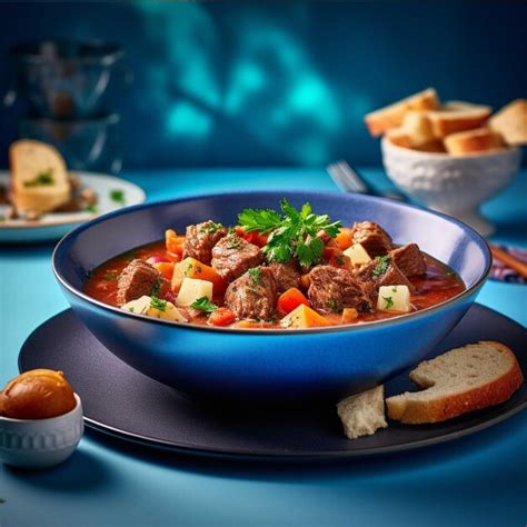 Premium Ai Image Beef Bourguignon Stew With Potatoes Carrots And Parsley