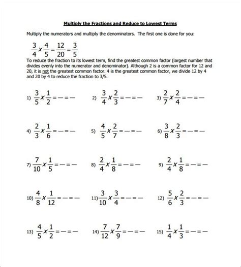 Cross Multiplication Worksheets