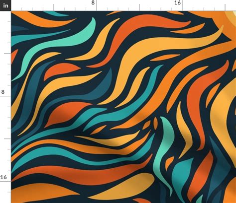 Groovy Sunshine Kiss Fabric Spoonflower