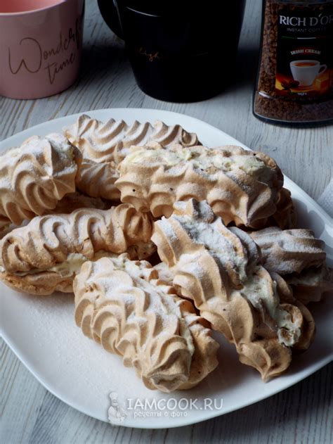 Пирожное безе с кремом — рецепт с фото пошагово