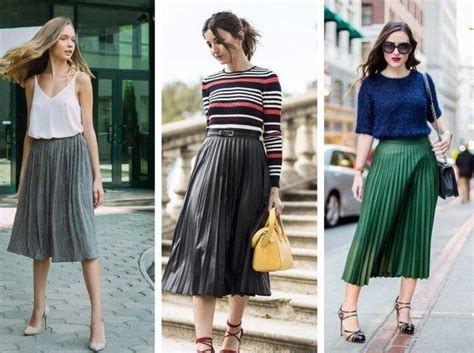 С чем носить плиссированную юбку - модные образы и тренды (50 фото)
