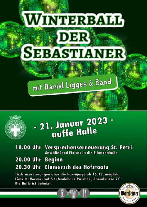 Tischreservierung F R Den Winterball St Sebastianus