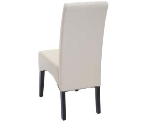Mendler Esszimmerstuhl Latina Küchenstuhl Leder creme dunkle Bein 74540 ab 119 99