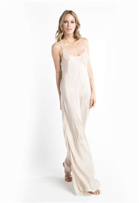 Nude Silk Dress Etsy