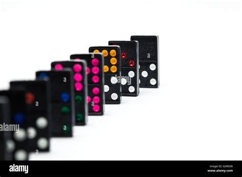 Stack Of Dominoes Isolated On A White Background Stock Photo Alamy