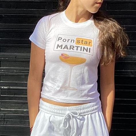 Porn Star Martini Baby Tee Model Is Wearing A Depop