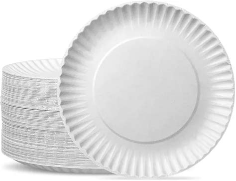 100 Platos De Carton Blanco Desechables Uso Comun 18 Cm Cuotas Sin